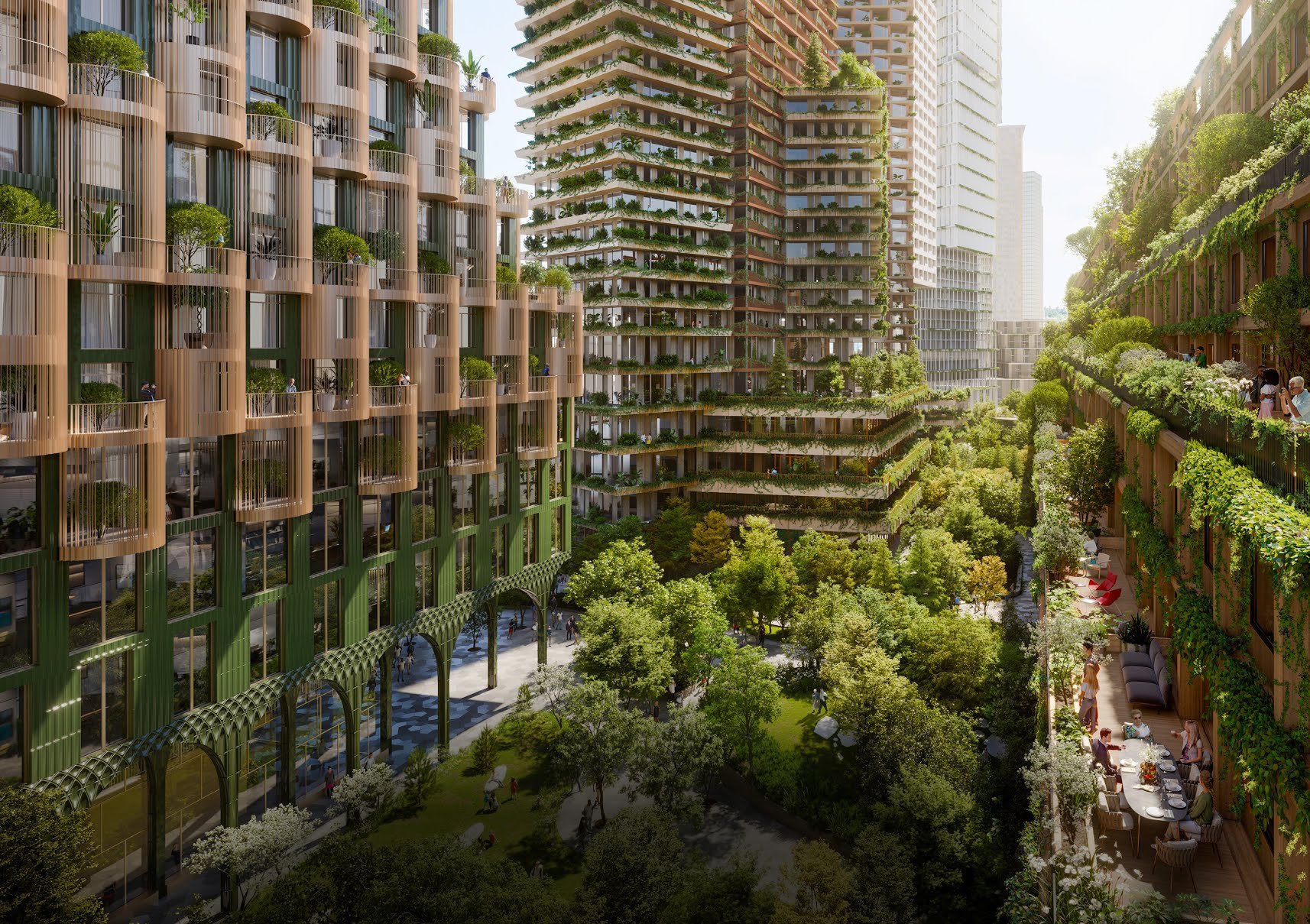 Urban areas transforming into green cities